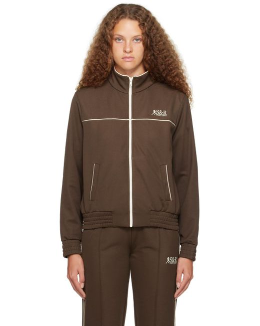 Sporty & Rich Ssense Exclusive Brown Track Jacket