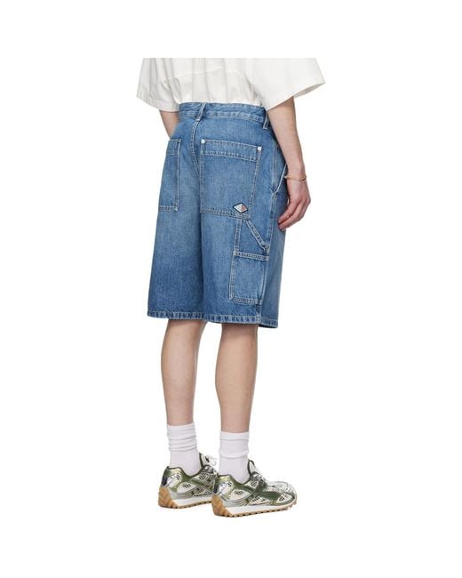 Bottega Veneta Blue Vintage Cargo Denim Shorts for men