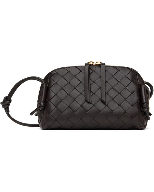 Bottega Veneta ブラウン Intrecciato Concert バッグ Black