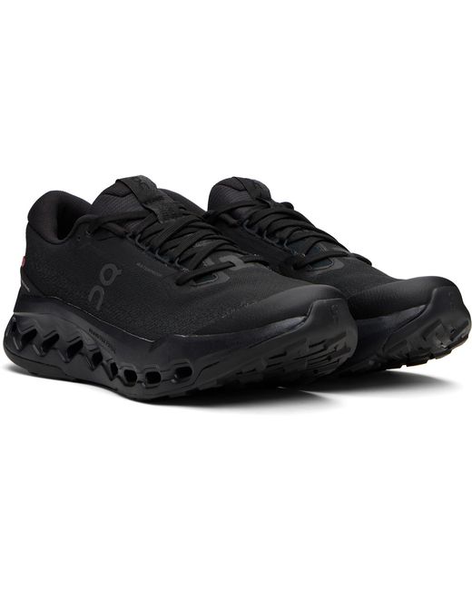 On Shoes Black Cloudsurfer Trail 2 Waterproof Sneakers for men