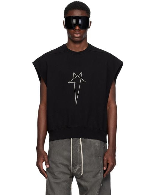 Rick Owens Black Pentagram Jumbo Tatlin Sweatshirt for men