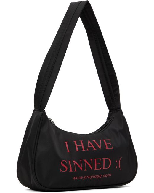 PRAYING Black 'i Have Sinned' Bag