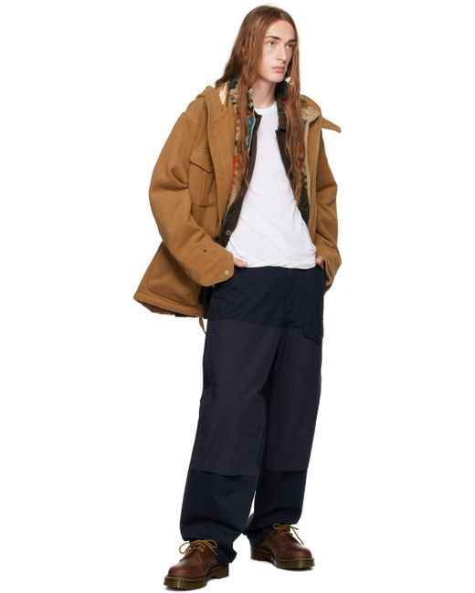 Engineered Garments Brown Tan Flap Pockets Jacket for men