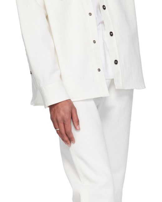 Bague argentée en métal Versace pour homme en coloris White