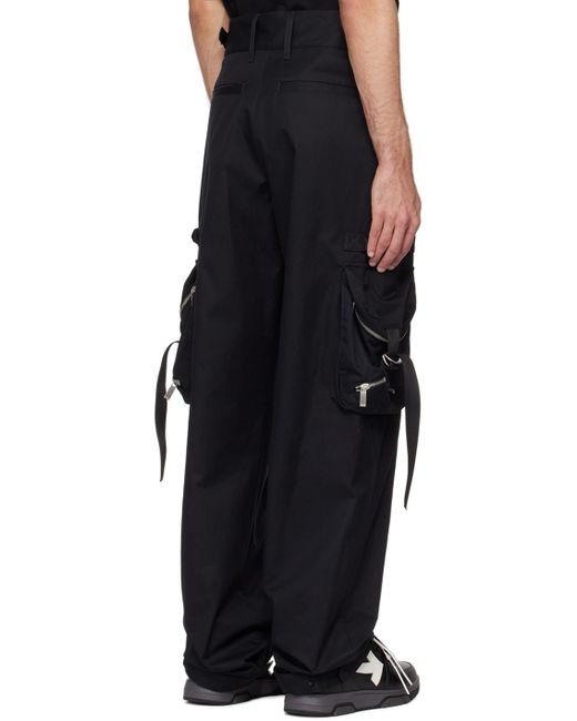 Off-White c/o Virgil Abloh Black Zip Cargo Pants for men