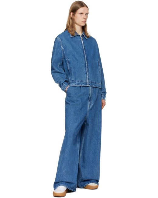 Sunnei Blue Denim Bomber Jacket for men