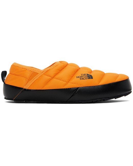 The North Face Yellow Thermoball Traction V Slippers in Black for Men ...