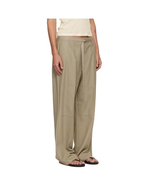 LE17SEPTEMBRE Natural Twill Paneled Trousers