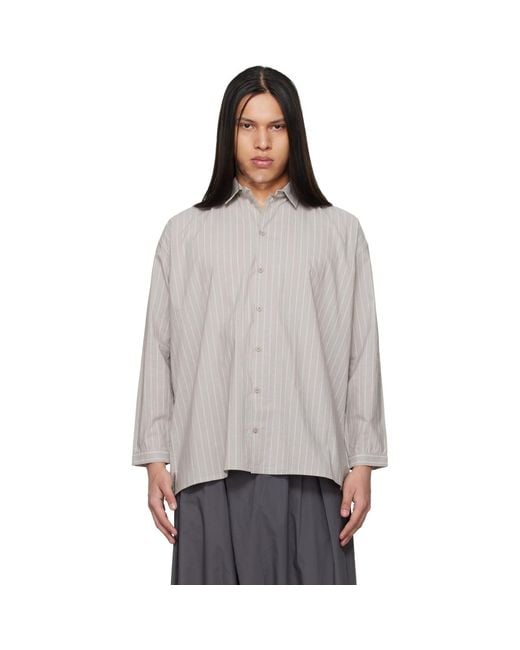 Toogood Gray Taupe 'The Draughtsman' Shirt for men