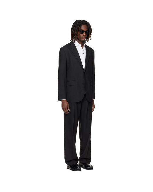 HUGO Black Two-Piece Modern-Fit Stretch Twill Suit for men
