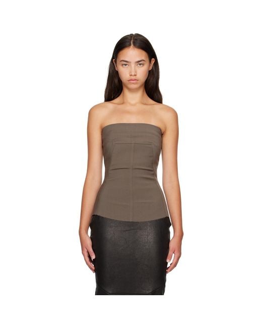Rick Owens Black Tower Bustier Top