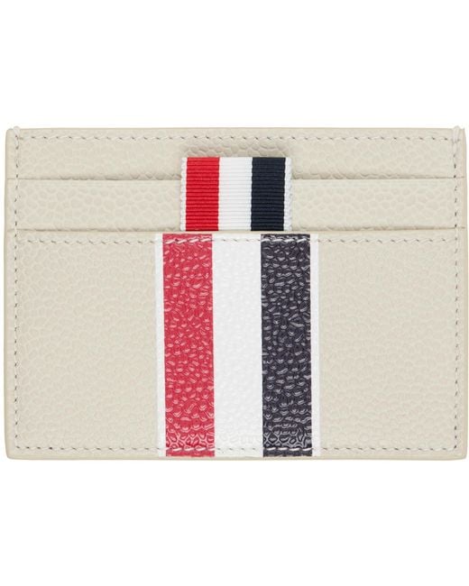 Thom Browne Black Single Card Holder for men