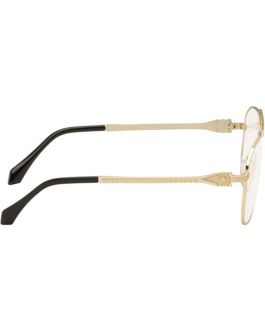 Versace Black Metal Top Bar Glasses for men