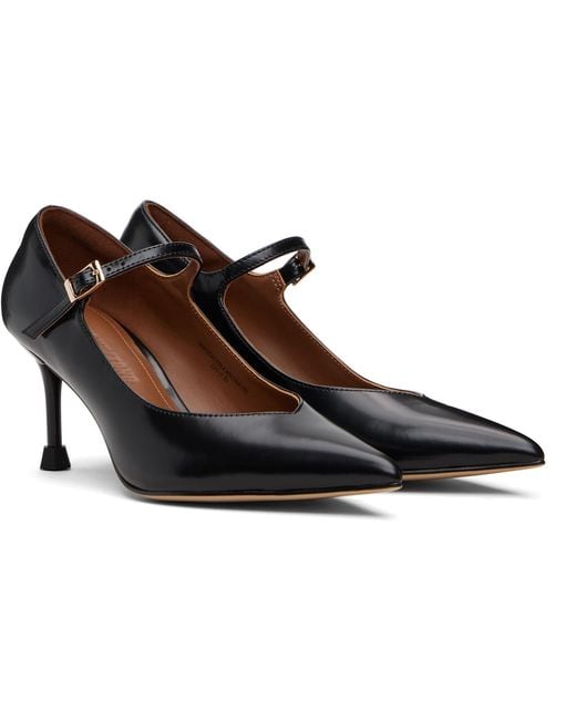 ShuShu/Tong Black Pointed-Toe Mary Jane Heels