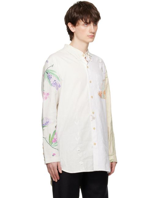 By Walid White Off- Nathan 1920s Shirt for men