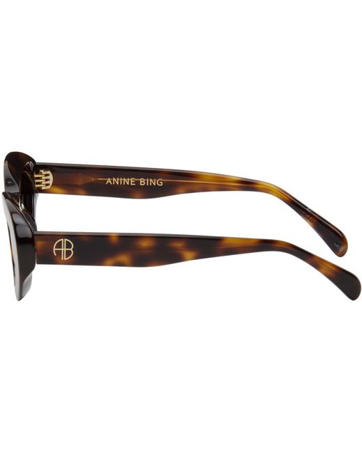 Anine Bing Black Roma Sunglasses
