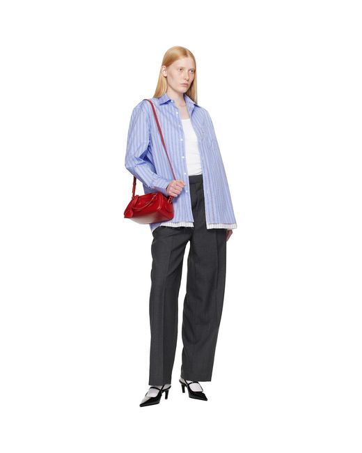 HOMMEGIRLS Blue Shirt Minidress