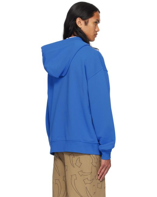 Vivienne Westwood Blue rugged Hoodie for men