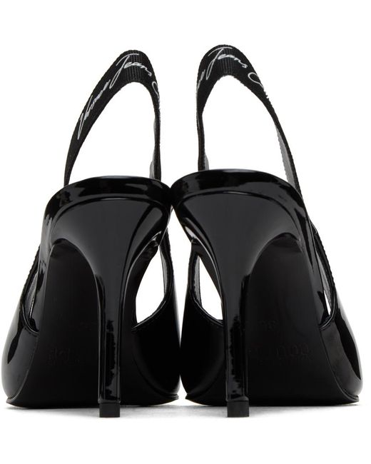 Versace Black Scarlett Slingback Heels