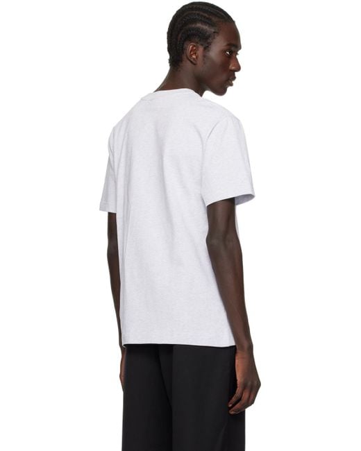 メンズ Jacquemus Les Classiquesコレクション ホワイト Le T-shirt Gros Grain Tシャツ White