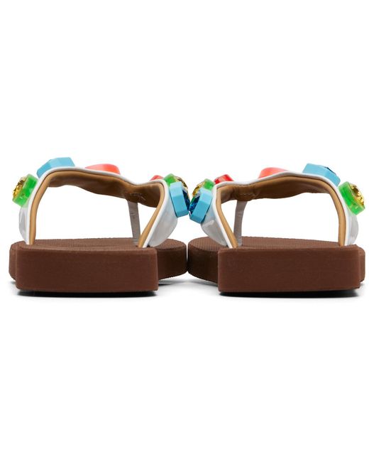 Marni Black Crystal Flip-Flops