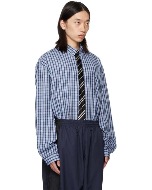 Vetements Blue Tie Shirt for men