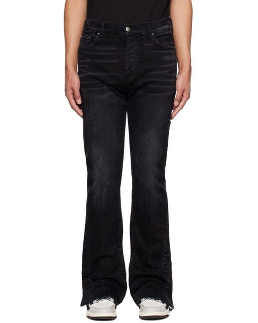 Amiri Black Stacked Flare Jeans for Men Lyst
