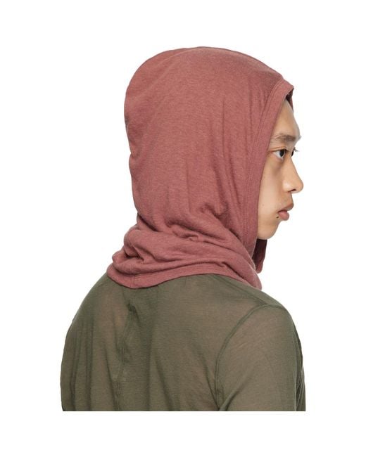 Rick Owens Brown Concordians Knit Hood for men