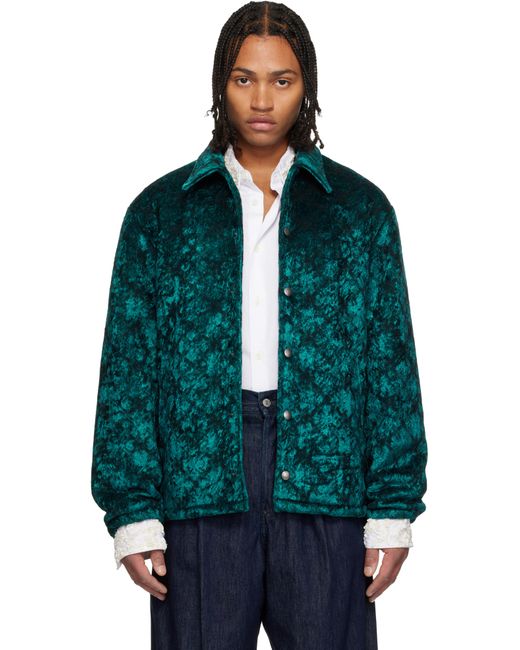 Dries Van Noten Velvet Jacket in Blue for Men | Lyst