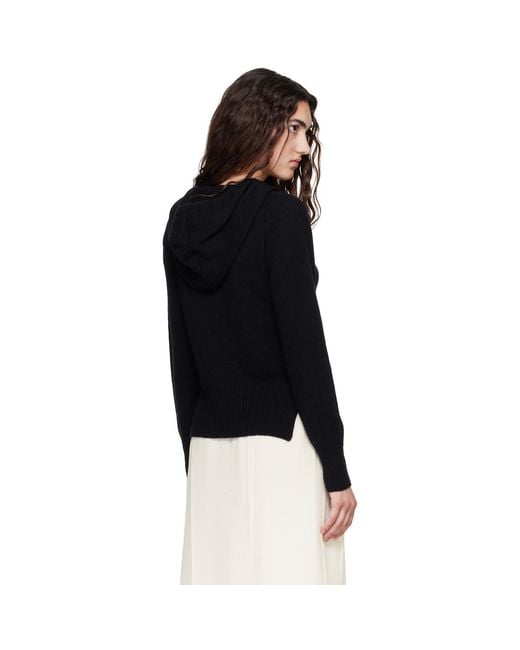 Simone Rocha Black Embellished Relaxed Cashmere Hoodie