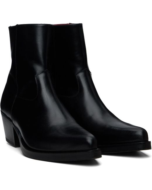 Ernest W. Baker Black Western Boots for men
