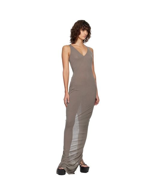 Rick Owens Black Temple V Tank Maxi Dress