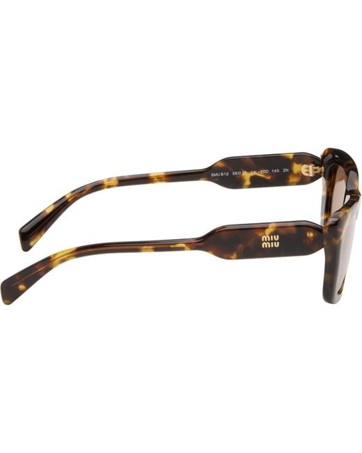Miu Miu Brown Cat-Eye Sunglasses