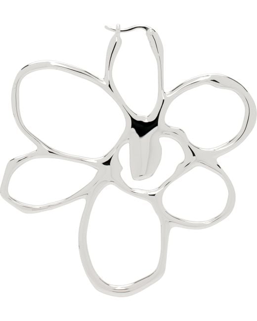 Perks And Mini White Rough Gesture Frame Single Earring for men