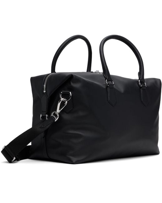 Polo Ralph Lauren Black Smooth Leather Large Duffle Bag for men