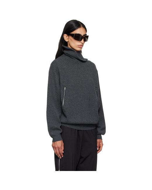 Balenciaga Black Back-To-Front Turtleneck