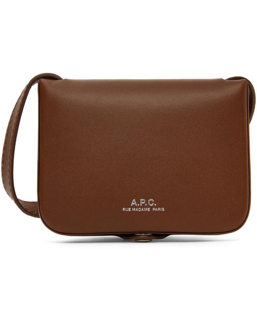 A.P.C. . Brown Josh On Strap Pouch for men