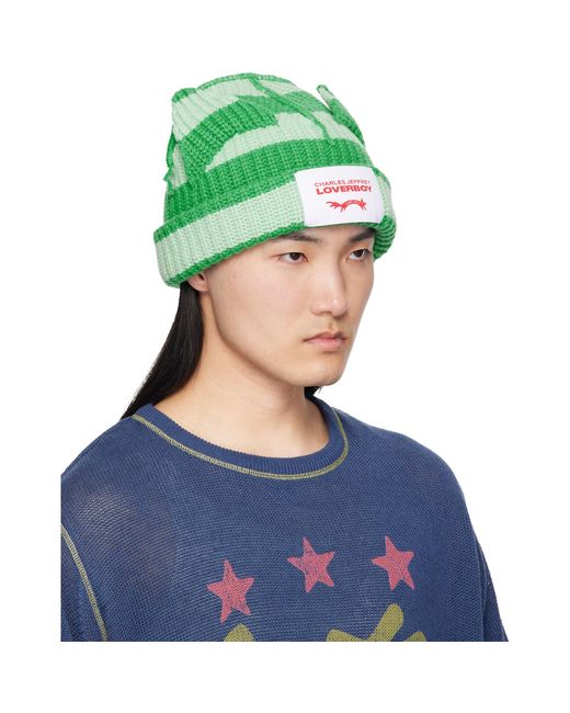 Charles Jeffrey Blue Chunky Ears Beanie for men