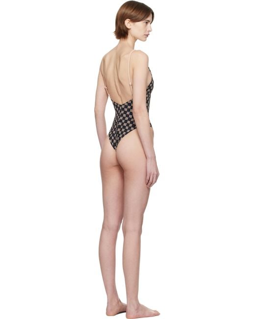 M I S B H V Black Ssense Exclusive & Monogram One-Piece Swimsuit