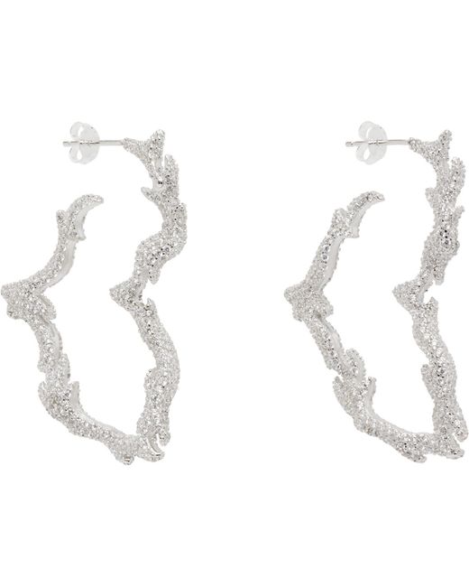 Collina Strada Black Flame Heart Earrings