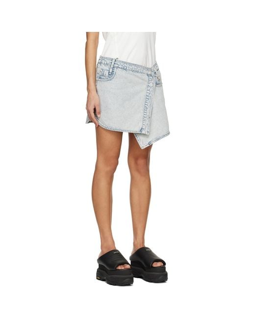 Wooyoungmi Multicolor Blue Wrap Miniskirt