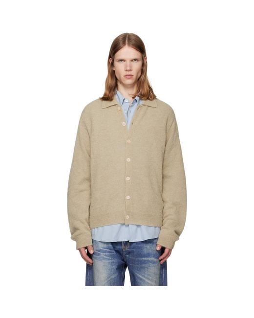 Our Legacy Natural Evening Polo Cardigan for men