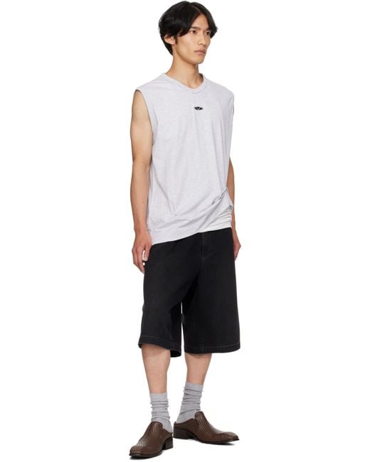 Vetements Black Hip-Hop Denim Shorts for men