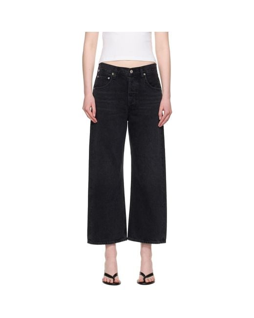 Citizens of Humanity Black Wide Leg Vintage Gaucho Jeans