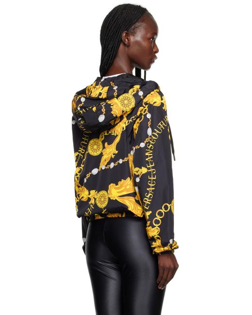 Versace Multicolor Black & Gold Chain Couture Jacket