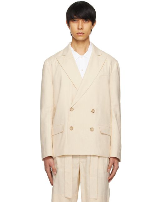 Commas Natural Off-white Double-breasted Blazer for men