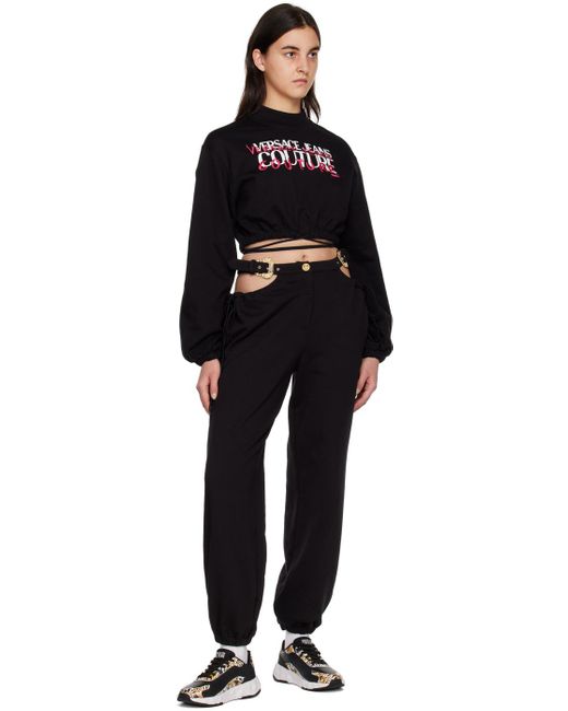 Versace Black Embroidered Sweatshirt