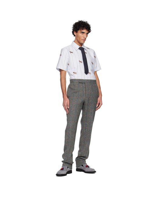 Thom Browne Multicolor Straight Fit Short Sleeve Horse Shirt for men