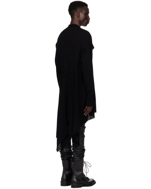 Cardigan drapé noir - permanent Julius pour homme en coloris Black