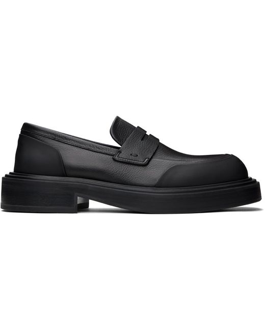 Ferragamo Black Rubber Details Loafers for men